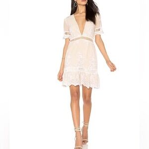 SAYLOR Embroidered Lace Mini Dress Size Small